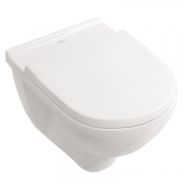 Villeroy and Boch Wall Hung Toilet O.Novo White Rimless Toilet Seat Soft Close 5660HR01