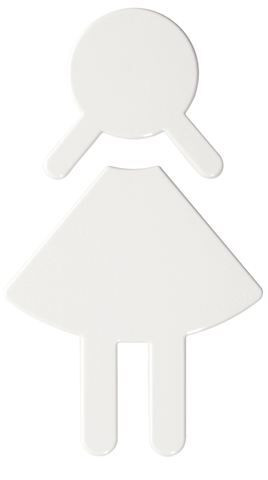Hewi toilet signs Female Mustard yellow
