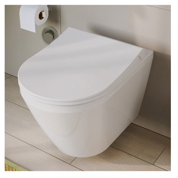 Wall Hung Toilet Vitra Integra without flange with soft-closing toilet seat 7041B003-6253
