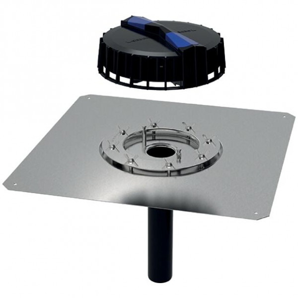 Geberit Fixings Pluvia Water inlet with connection plate and mounting flange d56 12l/s