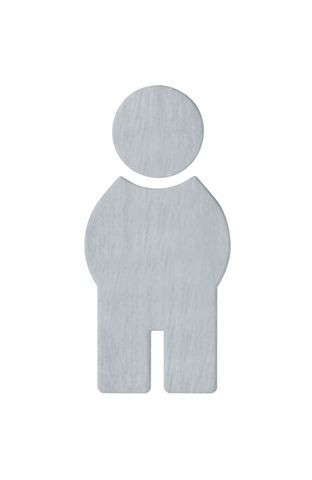 Hewi toilet signs Male Chrome satin