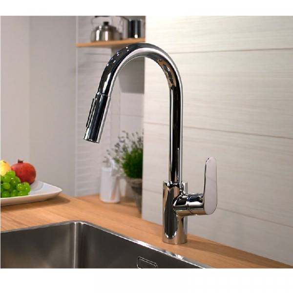 Hansgrohe Pull Out Kitchen Tap Focus M41 2 sprays Stainless Steel