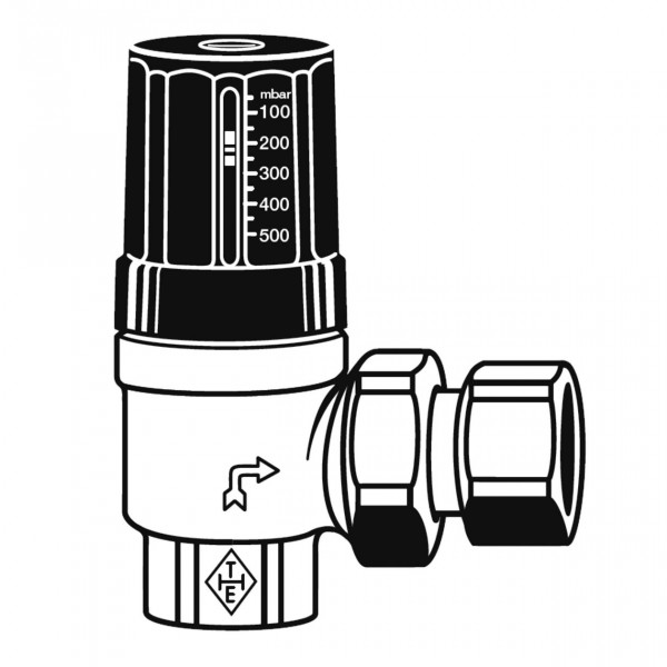Accessories Heat Pump Daikin Overflow valve with elbow screw connection