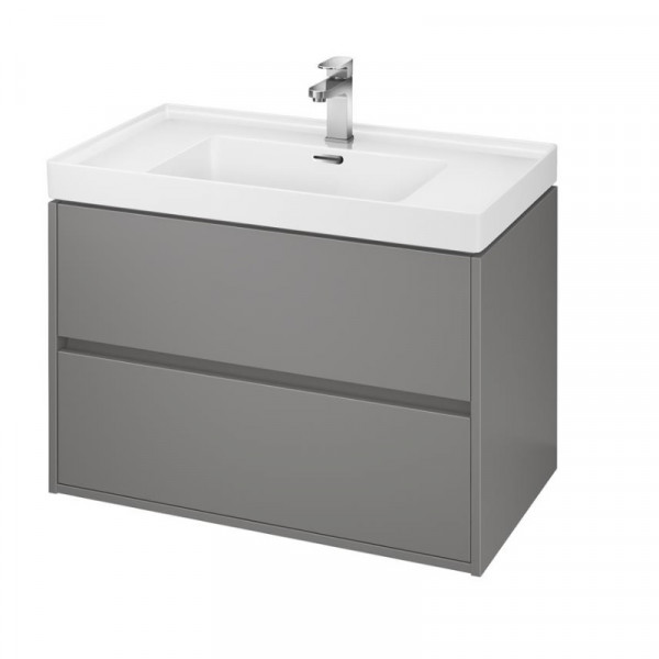 Vanity Unit Built-In Basin Cersanit CREA 800x Matt Grey