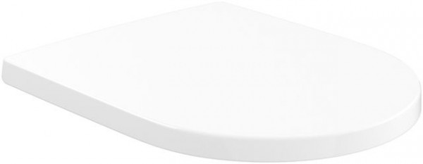 D Shaped Toilet Seat Villeroy and Boch Subway 3.0 374mm Stone White CeramicPlus