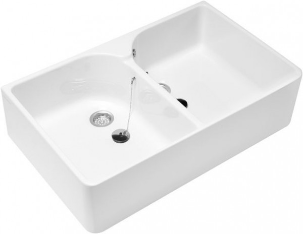 Villeroy and Boch O.Novo Double Countertop Sink 795x220x500mm White 633100T1