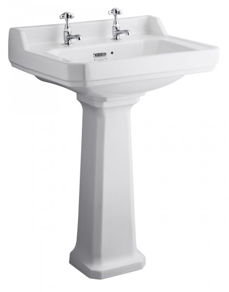 Freestanding Basin Bayswater Fitzroy 2 holes 595mm White