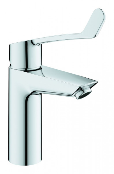 Single Hole Mixer Tap Grohe Eurosmart with Push-Open waste set and long lever Chrome