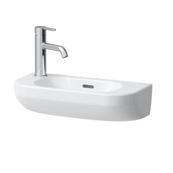 Cloakroom Basin Laufen LUA 1 hole on the left, overflow 500mm White