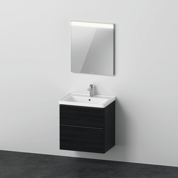 Bathroom Set Duravit D-Neo Vanity unit, Square mirror 650x2000x480mm Black Oak DE011201616