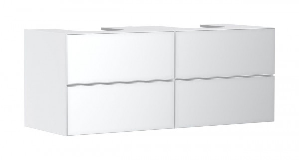 Vanity Unit For Countertop Basin Hansgrohe Xevolos E 4 drawers 1370x550x555mm White Matt/Metallic White