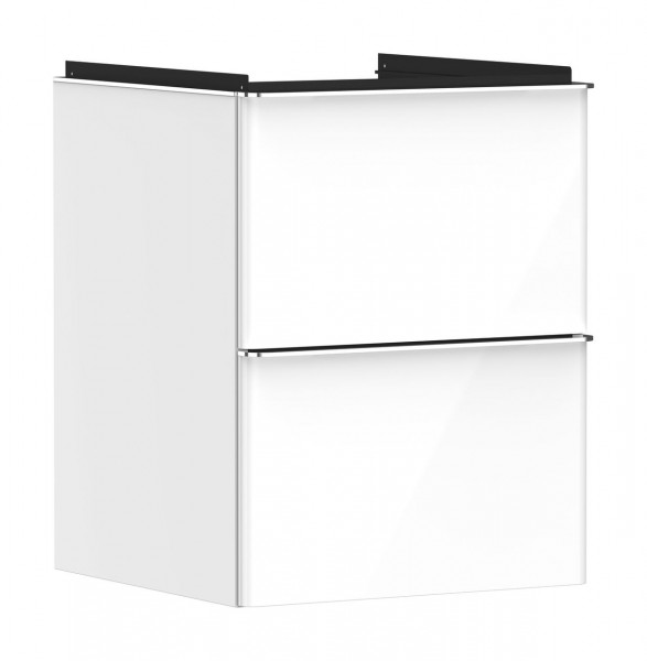 Cloakroom Vanity Unit Hansgrohe Xelu Q built-in 2 drawers 480x475x605mm Glossy White/Chrome