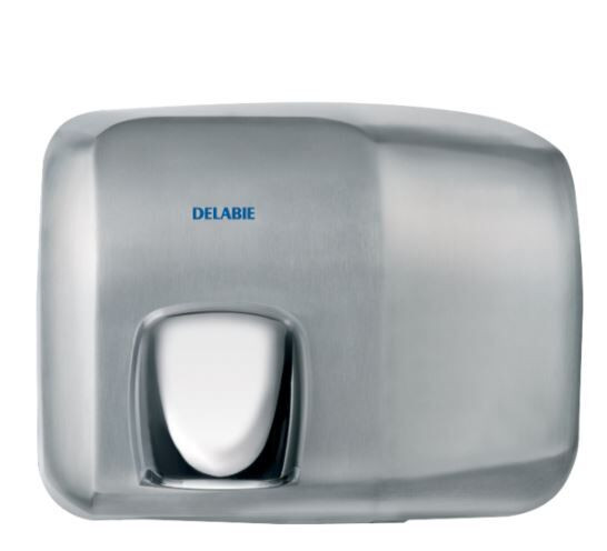 Delabie Hand dryer automatically activated by optical cell Stainless steel satin matt
