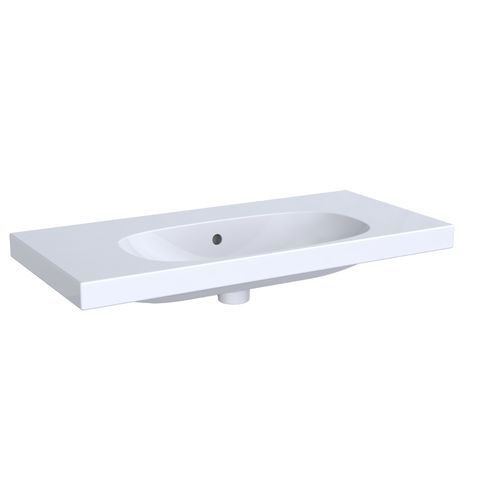 Geberit Vanity Washbasin Acanto Simple Mounting Shortened Projection With Storage Surface White 500634018