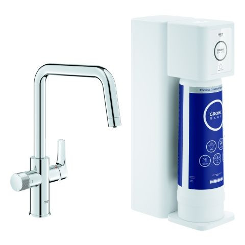 Single Hole Mixer Tap Grohe GROHE Blue Pure Reverse osmosis filter Chrome