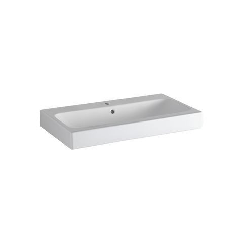 Geberit Countertop Basin iCon 1 Tap Hole With Overflow 750x155x485mm White