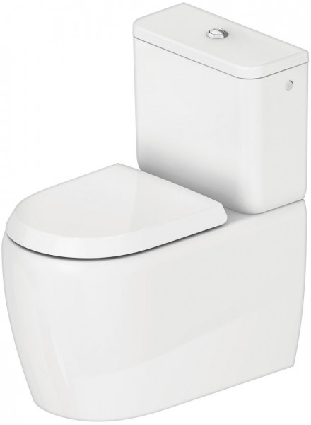 Freestanding Toilet Duravit Qatego rimless Back to Wall for cistern 660mm White