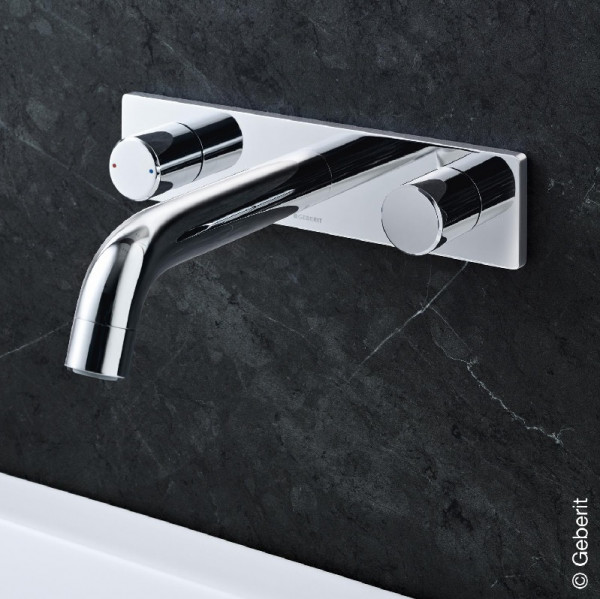 Geberit One Washbasin tap, wall-mounted, 3 holes 205mm 116464211