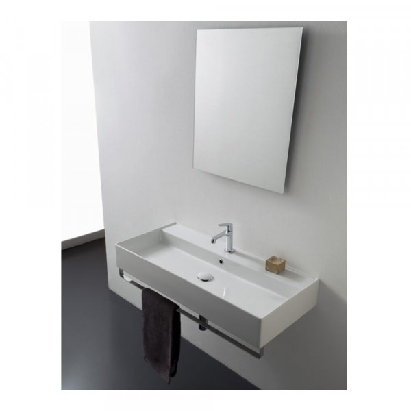 Scarabeo Double Basin Teorema 2.0 2x1 hole faucet 1000x460x145mm White