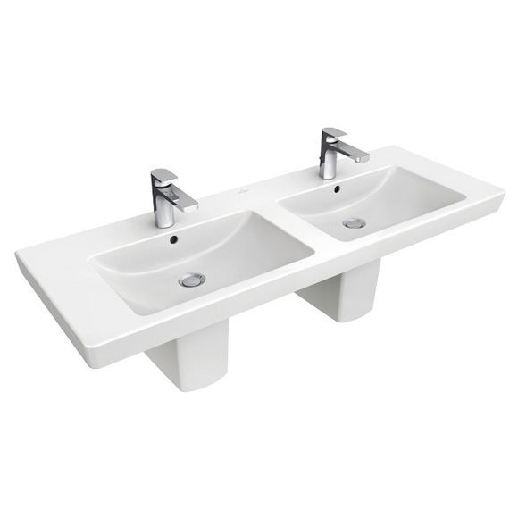 Villeroy and Boch Subway 2.0 Double Basin for 2 tap Star White 7175D0R2