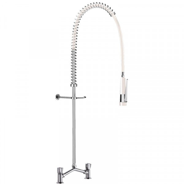 Pull Out Kitchen Tap Delabie 1245mm White