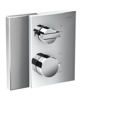Axor Bathroom Tap for Concealed Installation Edge Thermostatic With Stop Valve Diamond Cut
