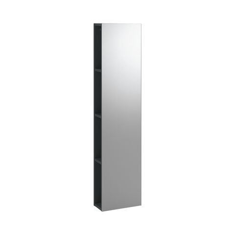 Geberit Tall Bathroom Cabinet iCon Mirror front 4 shelves 280x1200x140mm Matt Lava