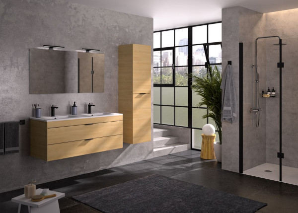 Bathroom Set Allibert NEW YORK LED mirror, vanity unit and under counter unit 500mm Oak Sorano 1200 mm
