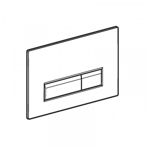 Geberit Flush Plate Covers Sigma40 White Glass for double button rinsing 242601SI1