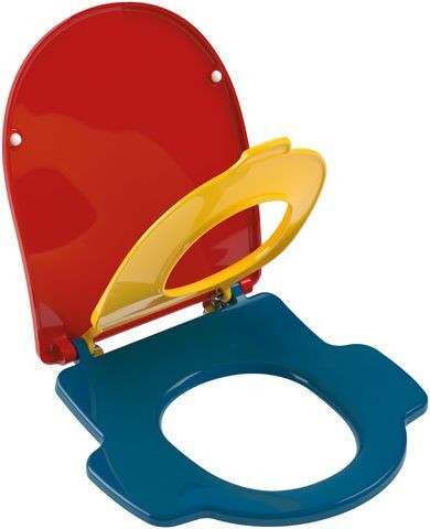 Villeroy and Boch D Shaped Toilet Seat for kinder Red Cherry/Sunshine Yellow/Ocean Blue