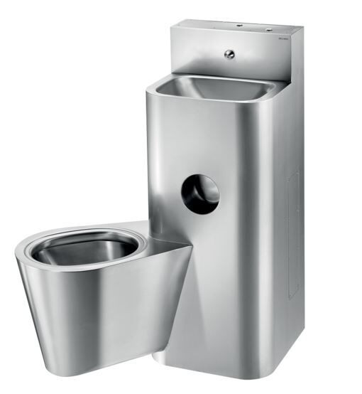 Delabie Toilet and Sink Unit Combi KOMPACT suspended WC pan on left side 160400