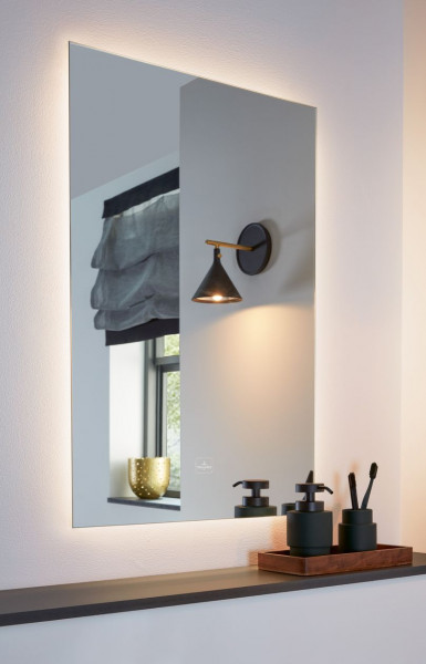 Illuminated Bathroom Mirror Villeroy and Boch More to See Lite with touch-sensitive dimmer 500mm