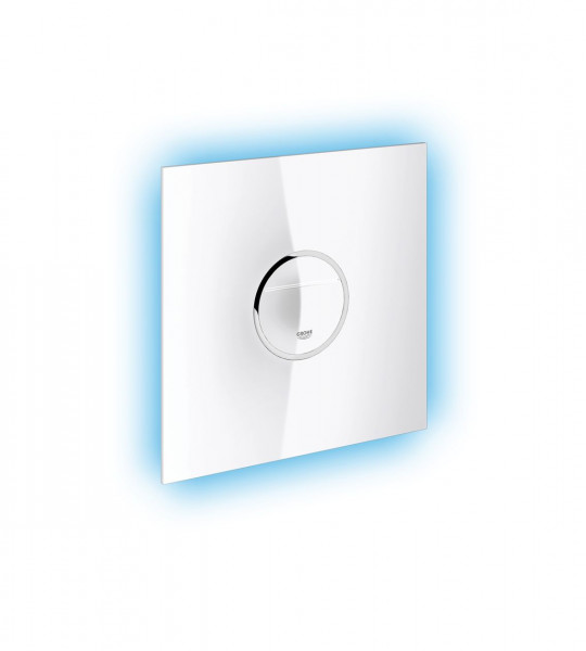 Grohe Flush Plate Ondus/Veris Moon White Glass With LEDs in blue, red, yellow and green 38915LS0