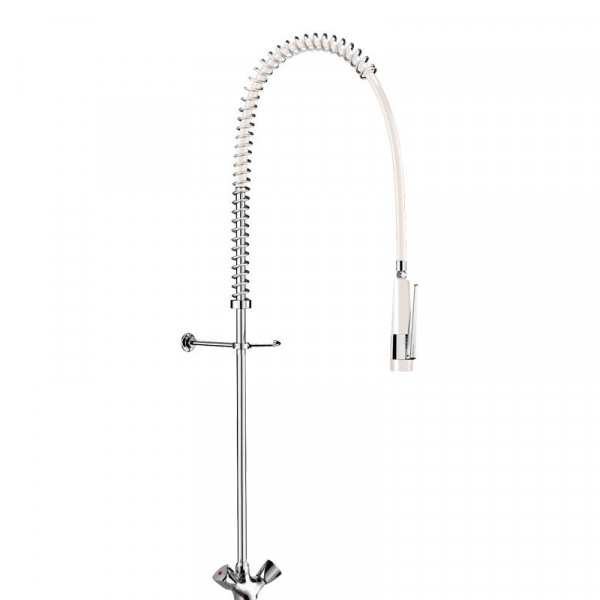 Pull Out Kitchen Tap Delabie White | With pump