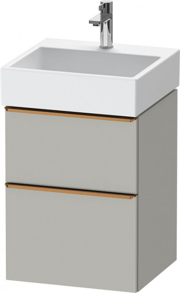 Cloakroom Vanity Unit Duravit D-Neo 2 drawers, bronze handles for Lav. Vero Air 484mm Concrete Grey Matt DE4370004070000