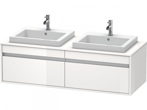 Duravit Double Vanity Unit Ketho Wall-Mounted for both sides Pine Terra 1400 mm Concrete Grey Matt | Both Sides