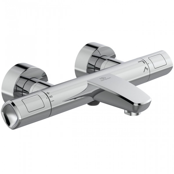 Thermostatic Bath Shower Mixer Tap Ideal Standard CERATHERM T100 with reversing valve Chrome