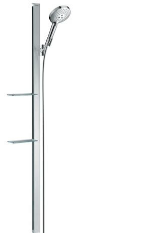 Hansgrohe Shower Set Raindance E 120 3jets with shower bar 1500mm and soap dishes Chrome