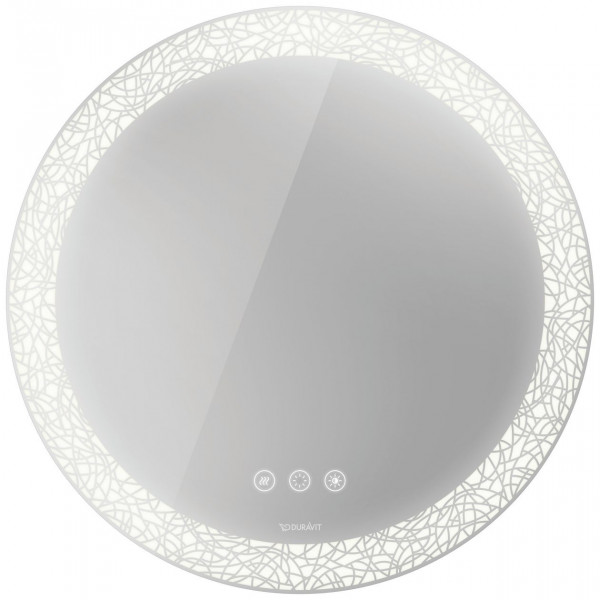Illuminated Bathroom Mirror Duravit Happy D.2 Plus Icon model 700mm Decor Chrome Lines
