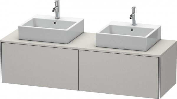 Duravit Double Vanity Unit XSquare Wall-Mounted for both sides Concrete Grey Matt 1600 mm