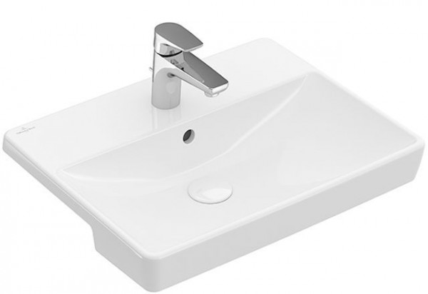 Villeroy and Boch Semi Recessed Basin Avento with overflow Alpine White