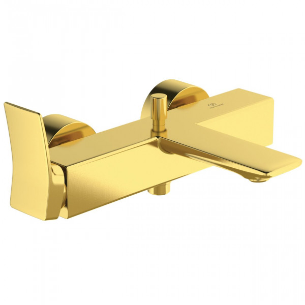 Wall Mounted Bath Shower Mixer Tap Ideal Standard CONCA with reversing valve Brushed Gold