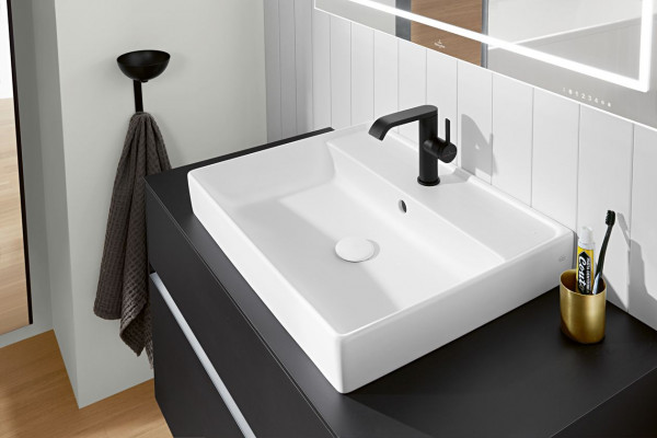 Villeroy and Boch Vanity Washbasin Collaro grounded 1 hole with overflow Stone White CeramicPlus 600mm