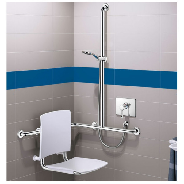 Delabie Sliding shower head holder for shower rails Chrome