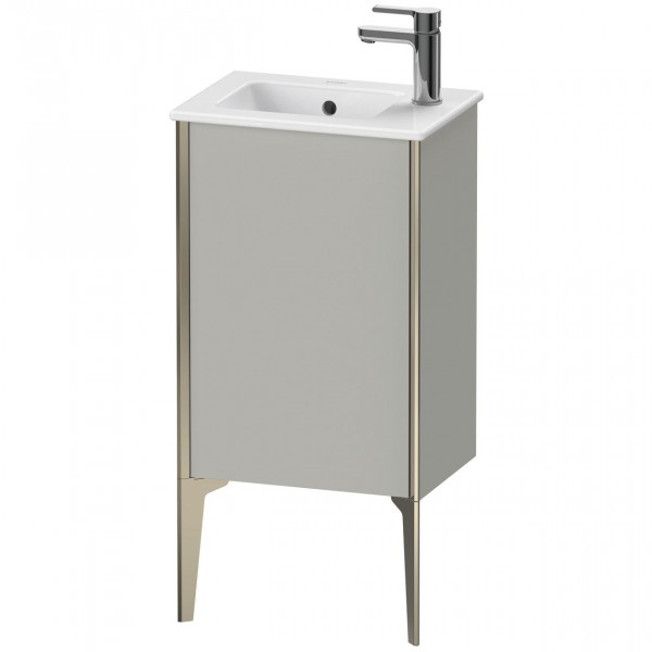 Cloakroom Vanity Unit Duravit XViu left door, for lav. ME 410mm Concrete Grey Matt/Champagne XV4480LB107