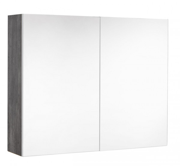 Allibert Bathroom Mirror Cabinet LOOK UTE 2 doors 800x650x180mm Dark Concrete