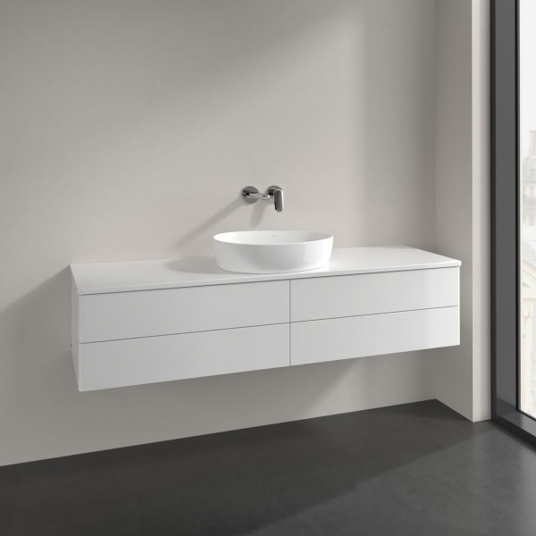 Vanity Unit For Countertop Basin Villeroy and Boch Antao 4 drawers 1600x360x500mm Glossy White Laquered