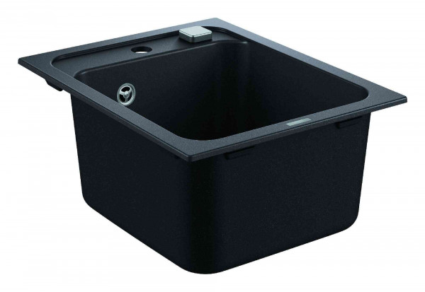 Grohe Undermount Sink K700 With eccentric control 400x500x200mm Black Granite
