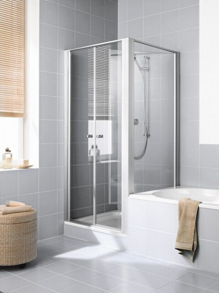 Kermi Shower Screens IBIZA 2000 Right shortened next to bathub 1600 x 700 mm Clear
