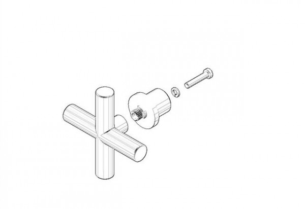 Dornbracht Lever Tap Tara As a cross Chrome 04208900301-00